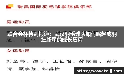 联合会杯特别报道：武汉羽毛球队如何崛起成羽坛新星的成长历程